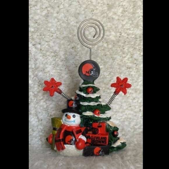 NFL Cleveland Browns Christmas Tree Photo Holder - Picture 1 of 3